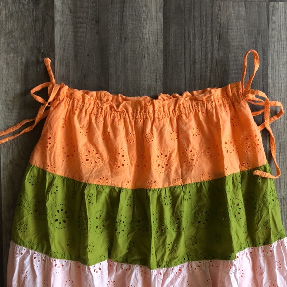 Anthropologie x Hutch Fantine Maxi Skirt Eyelet In Orange S - Picture 6 of 10